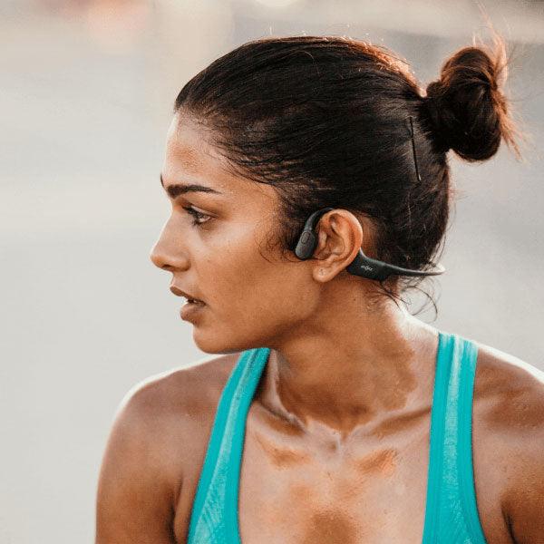 Shokz OpenRun Mini S804 Bone Conduction Headphones - Wireless Bluetooth Sport Headset for Running, Cycling & Workout - Sweatproof & Lightweight Design for Active Lifestyle