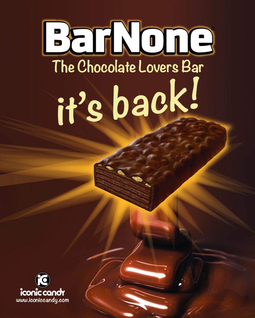 BarNone Chocolate Bar - Pure Milk Chocolate with Peanuts & Wafer, 24 Count | Delicious Candy Bar for Snacking, Gifts & Parties | Iconic Chocolate Treat for Chocolate Lovers