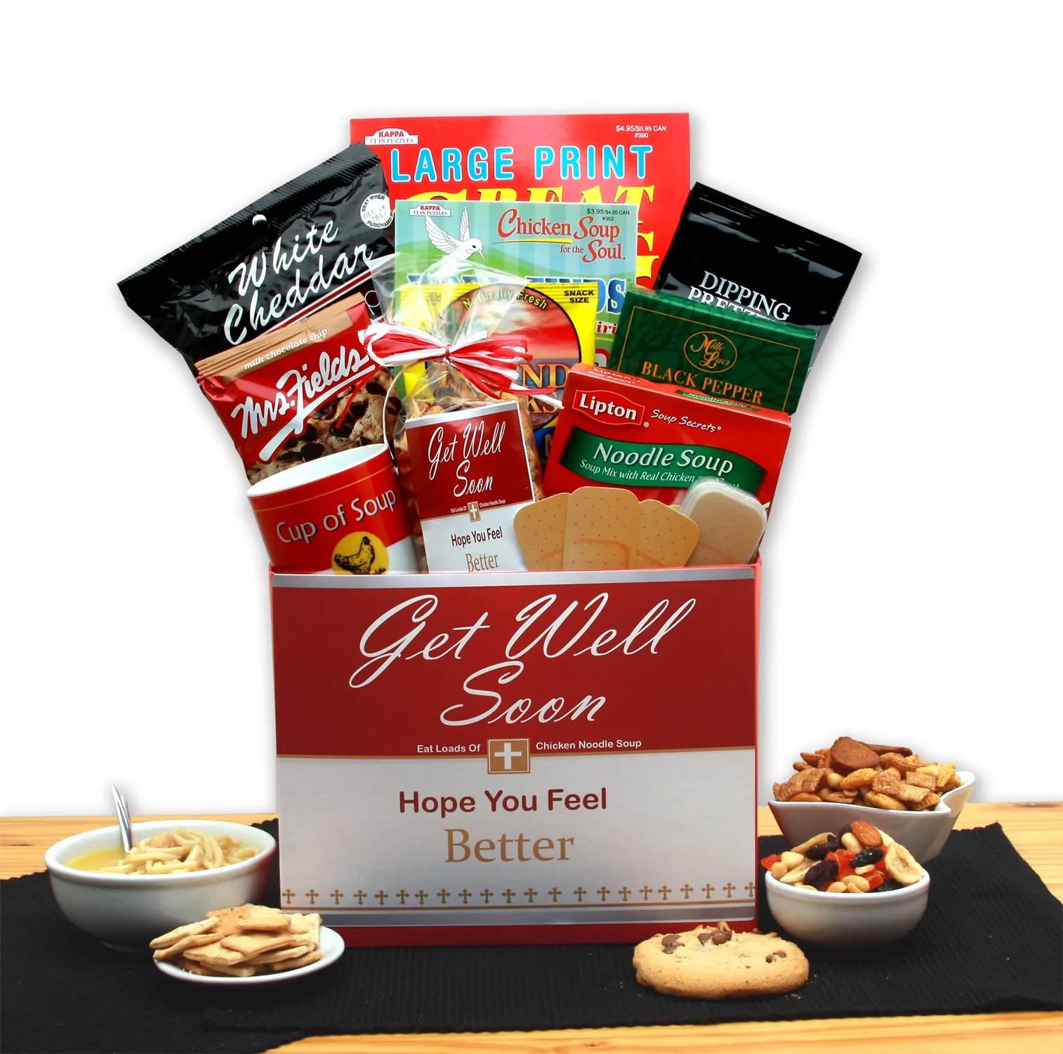 Premium Chicken Noodle Soup Gift Box - Comforting Get Well Care Package - Perfect for Illness Recovery, Hospital Visits & Sympathy Gifts