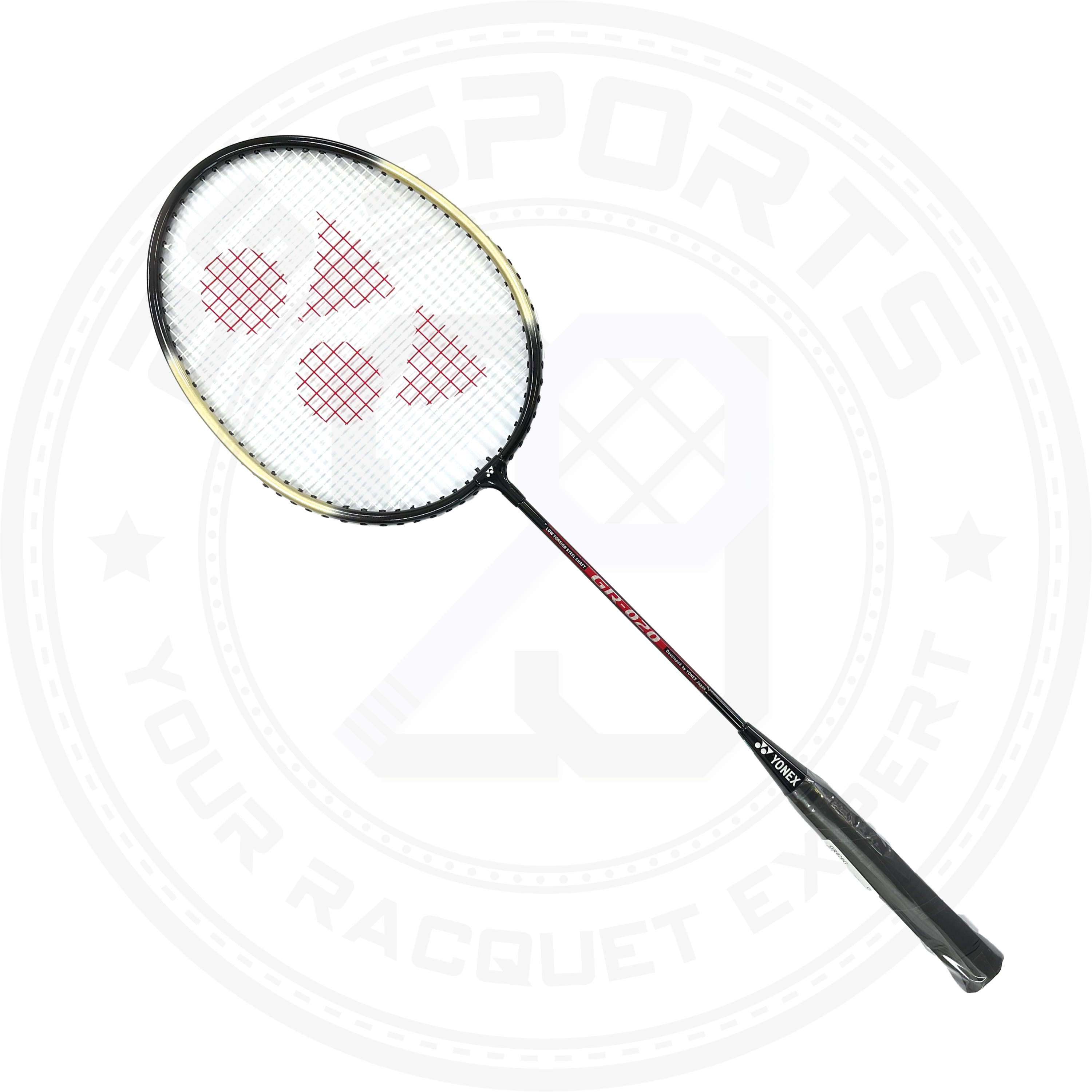 Yonex GR020 Badminton Racquet - Professional Carbon Fiber Badminton Racket with Lightweight Design (Black/Gold) | Perfect for Tournaments, Training & Recreational Play
