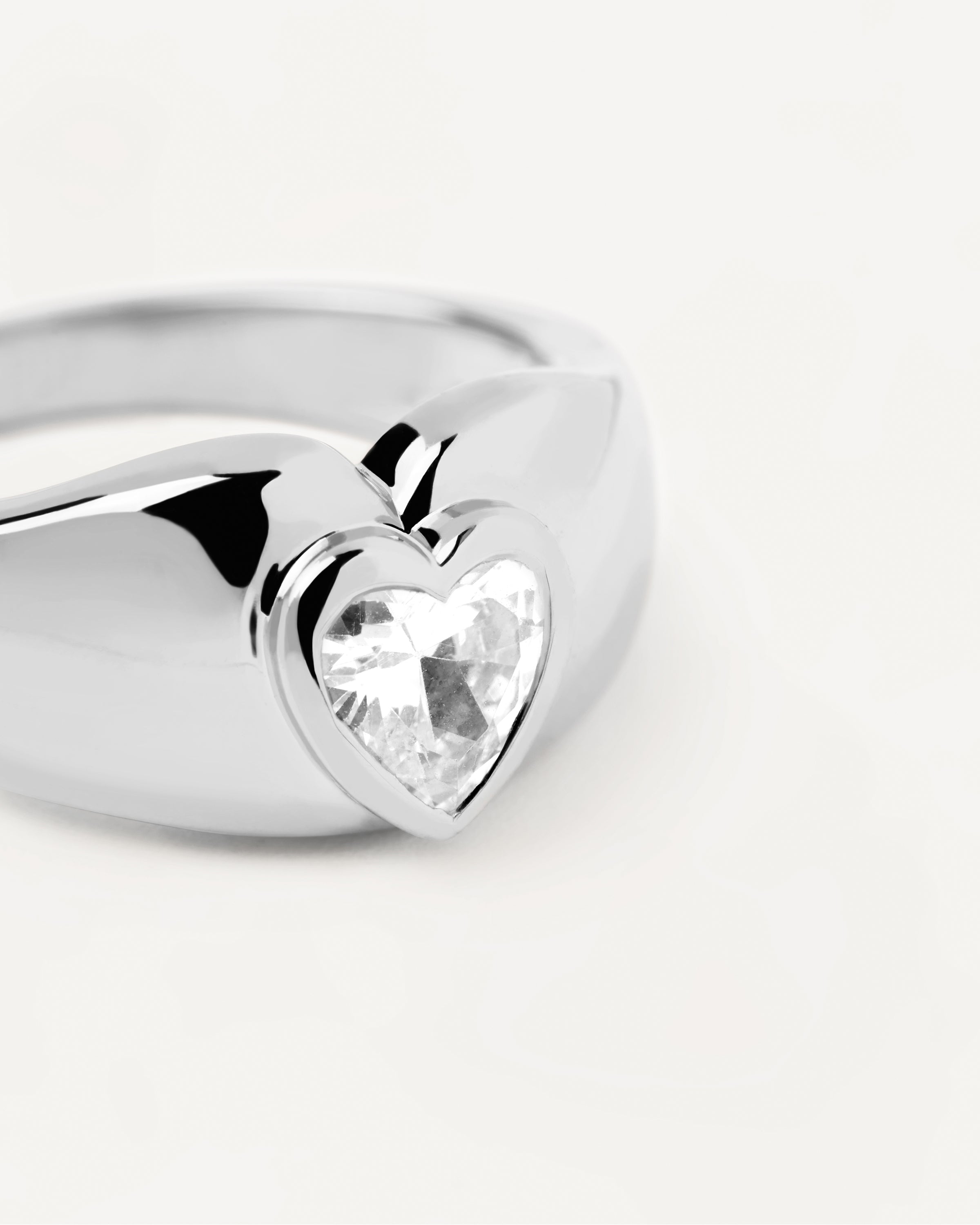 Bright Heart Silver Ring for Women - Elegant Sterling Silver Jewelry Gift for Her - Perfect for Valentine's Day, Anniversary & Everyday Wear