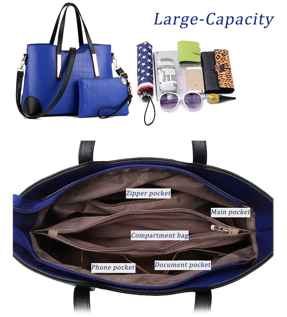 Chikencall Women's Classic Tote & Shoulder Bag Set (2pcs) for Work & Travel