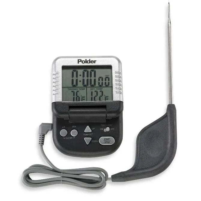 Digital Timer & Meat Thermometer with Probe - Perfect for Grilling, Smoking, and Roasting