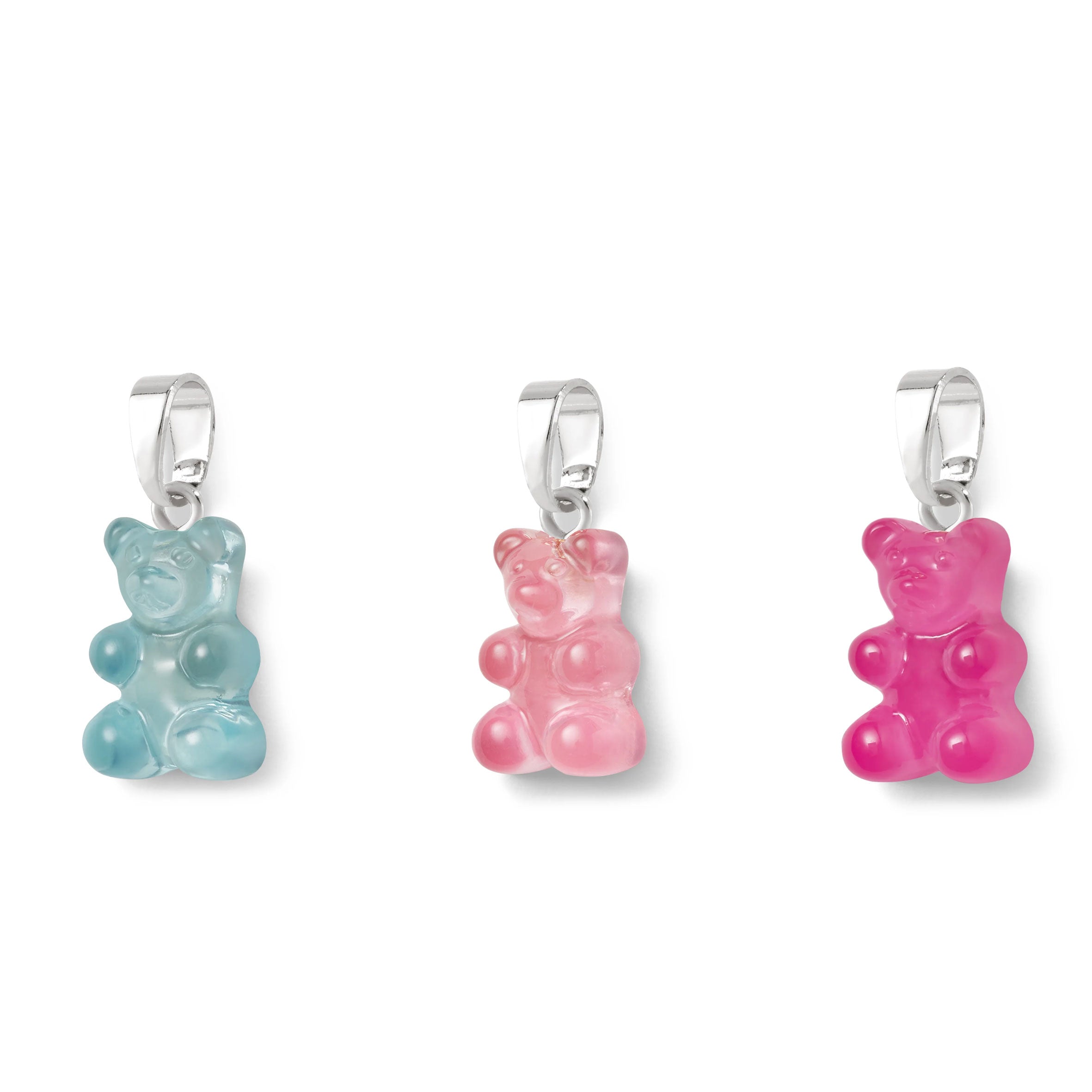 Nostalgia Bear Translucent Pendant Necklace with Silver Connector - Perfect for Gifts, Vintage Jewelry & Everyday Wear