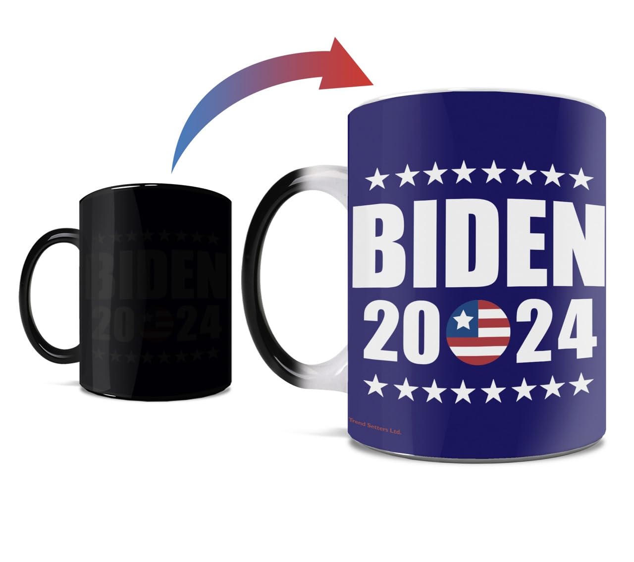 Joe Biden 2024 President Heat Sensitive Mug - 11 oz Color Changing Ceramic Coffee Tea Cup - Perfect for Political Supporters & Gift Giving