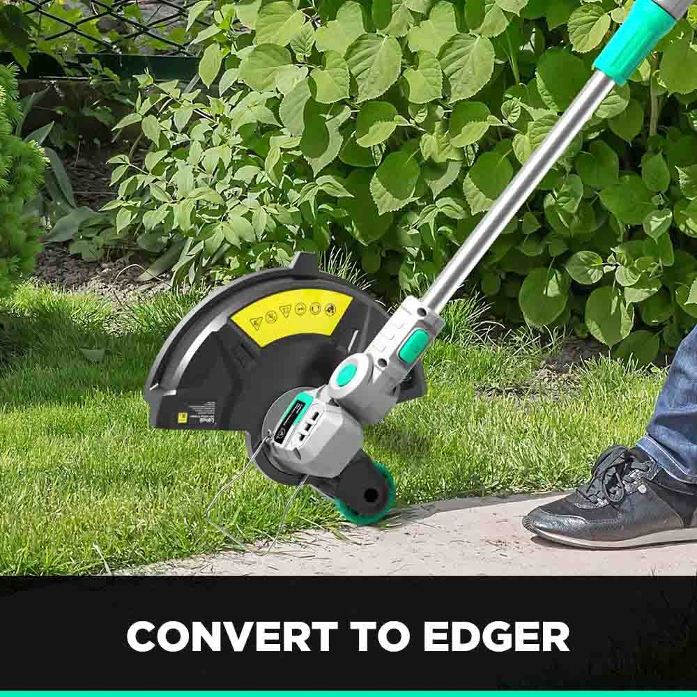 Litheli 20V Cordless Lawn Mower 13 Inch & String Trimmer 12 Inch Combo Kit with 4.0Ah & 2.0Ah Batteries & Fast Charger - Perfect for Small to Medium Yards, Lawn Care, and Landscaping