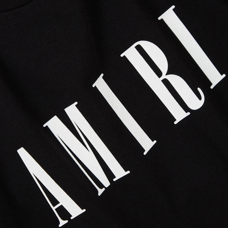 Amiri Kids Black Logo T-Shirt - Stylish Graphic Tee for Boys & Girls - Perfect for Casual Wear, School & Playdates
