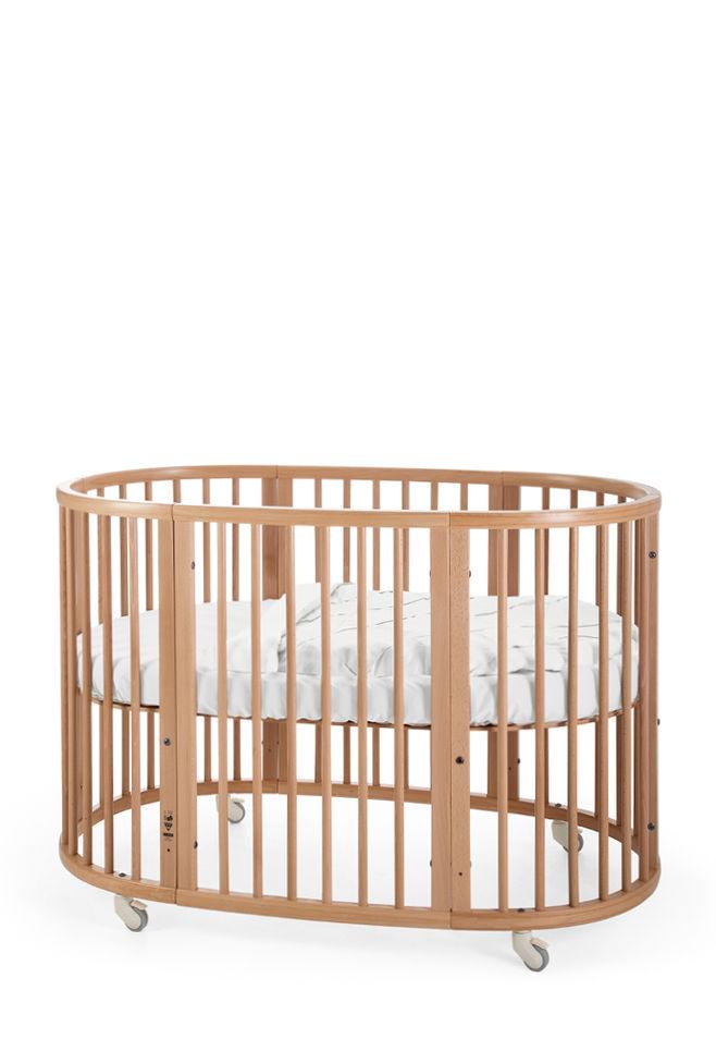 Stokke Sleepi Baby Crib - Convertible Wooden Crib for Newborn to Toddler - Modern Nursery Furniture for Bedroom - Perfect for Small Spaces & Co-Sleeping