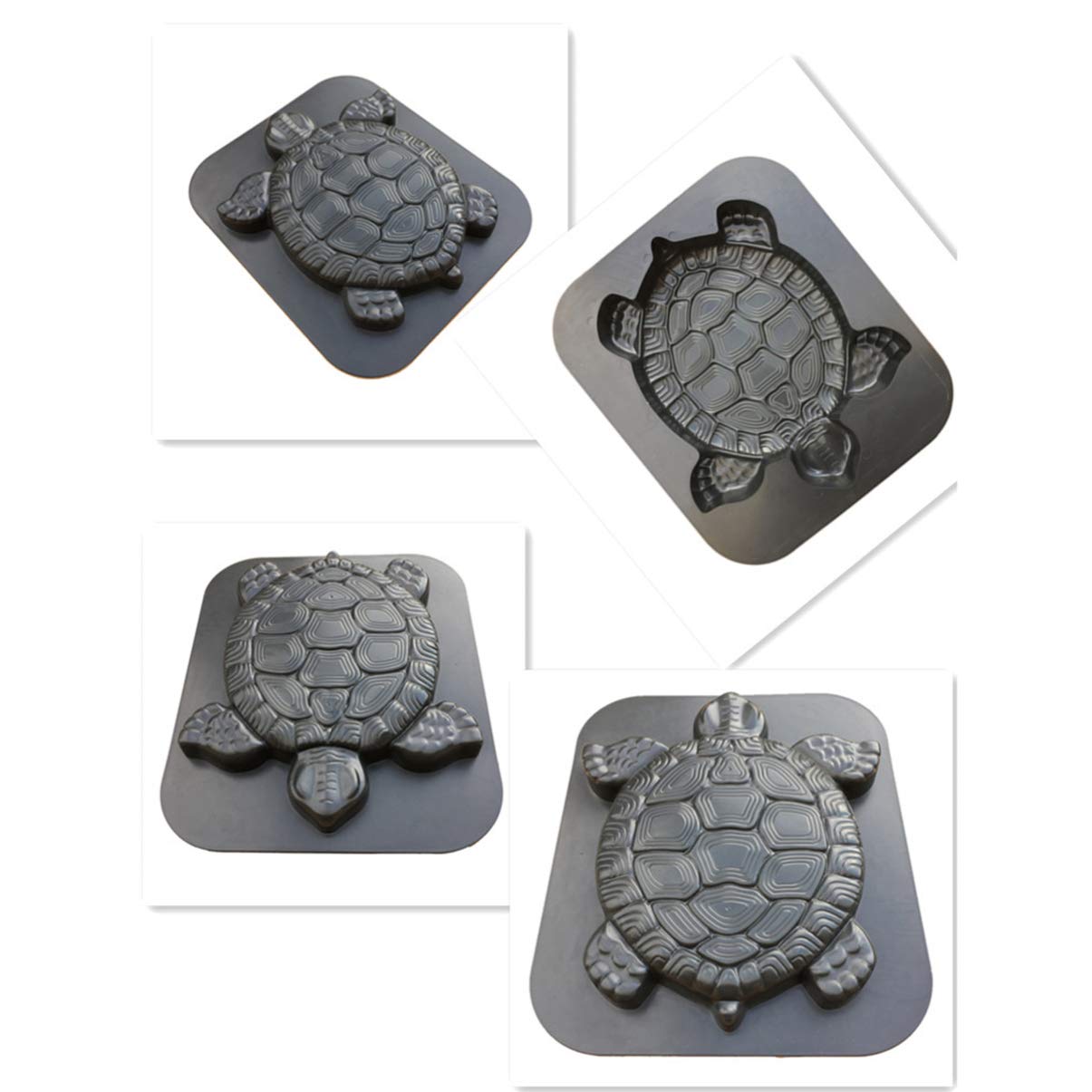 Turtle Shaped Stepping Stone Mold - DIY Concrete Cement Path Maker for Garden, Lawn, Driveway & Walkway Paving | Outdoor Decorative Paver Mold (Black) | Perfect for Garden Pathways, Yard Decor & Landscaping Projects