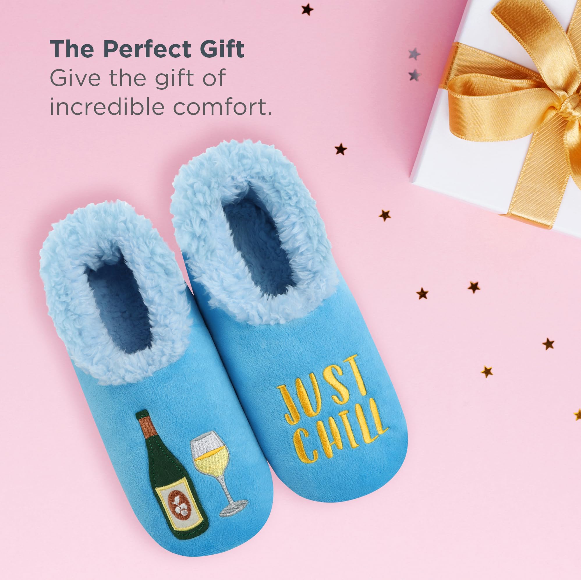 Cozy Sherpa-Lined Slipper Socks for Women - Non-Slip Fuzzy Winter Slippers with Warm Fleece Lining - Perfect for Home, Lounge & Cold Weather Comfort
