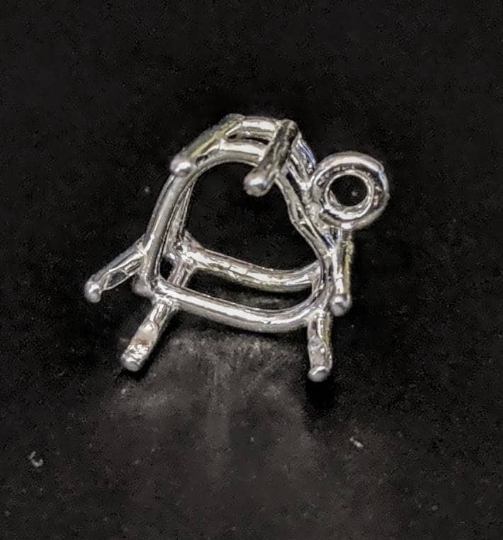 Sterling Silver or 14k Gold 8mm-16mm Heart Shaped Dangle Pendant Setting - Handcrafted in USA - Jewelry Making Supplies for Necklaces, Bracelets & DIY Crafts