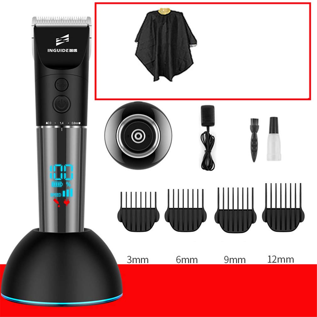 Professional Rechargeable Cordless Hair Clipper for Men & Women - Multi-Functional Electric Hair Trimmer Kit with Adjustable Blades - Perfect for Home Haircuts, Beard Trimming & Grooming for Adults & Kids