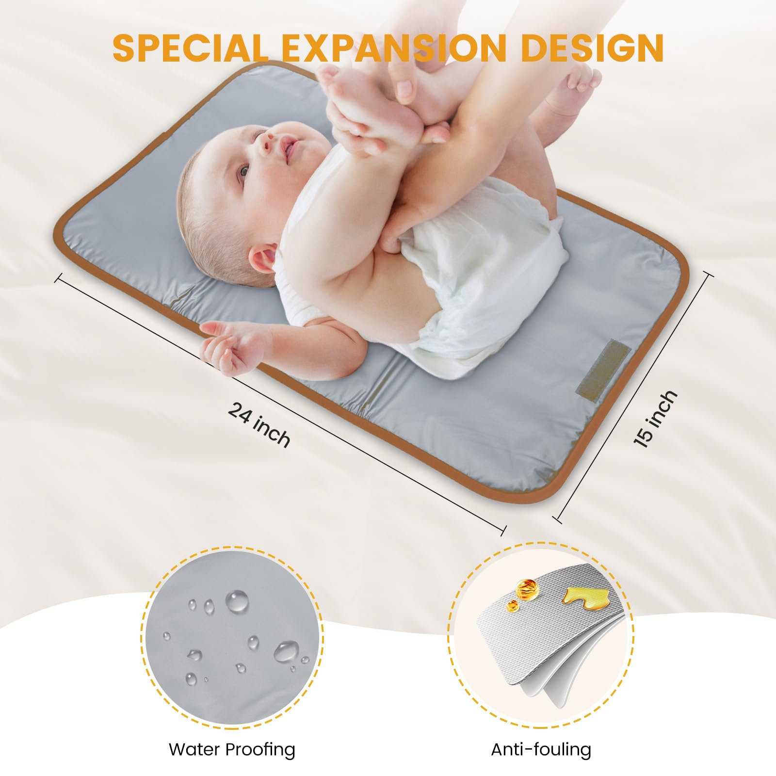 LOVEVOOK Multifunctional Diaper Backpack for Moms - Insulated Pockets, Changing Pad & Pacifier Case - Large Anti-Theft Baby Bag for Boys & Girls - Perfect for Travel, Daycare & Family Outings