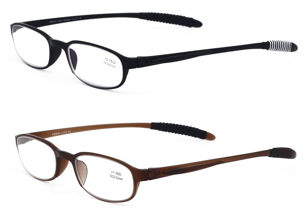 Mcoorn Blue Light Blocking Reading Glasses - Flexible Lightweight Computer Glasses for Men & Women, Anti Eye Strain for Digital Screen Use, Office Work & Gaming