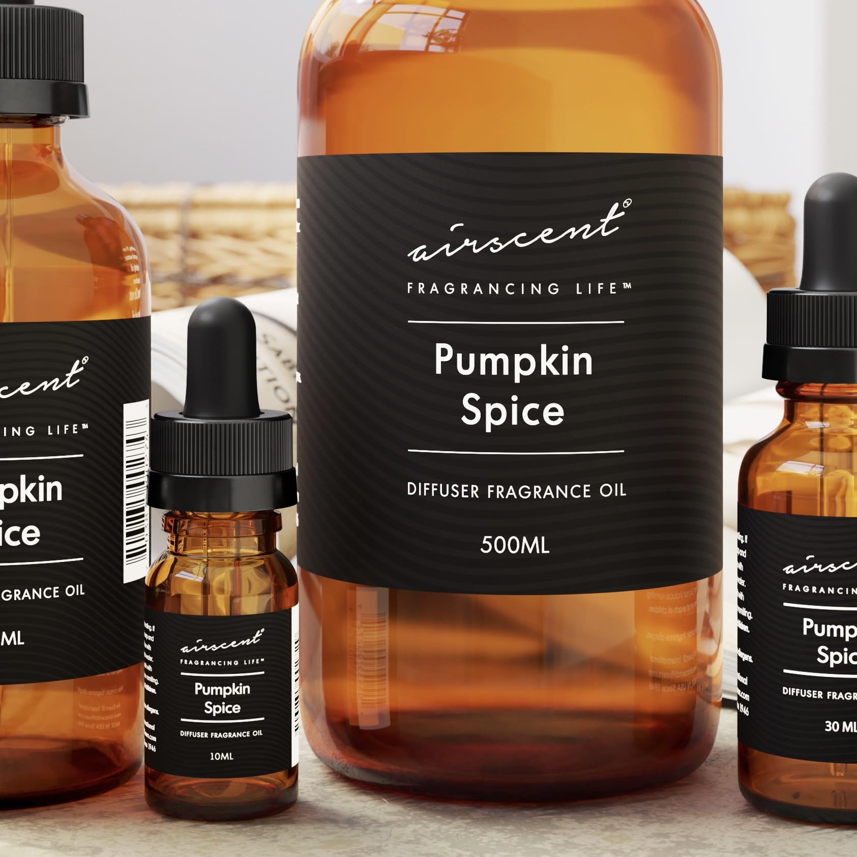 Pumpkin Spice Essential Oil Diffuser Blend - 10mL Aromatherapy Oil for Humidifiers & Air Fresheners | Fall Scented Home Fragrance Oil for Relaxation & Stress Relief | Perfect for Autumn Decor, Cozy Evenings & Holiday Ambiance