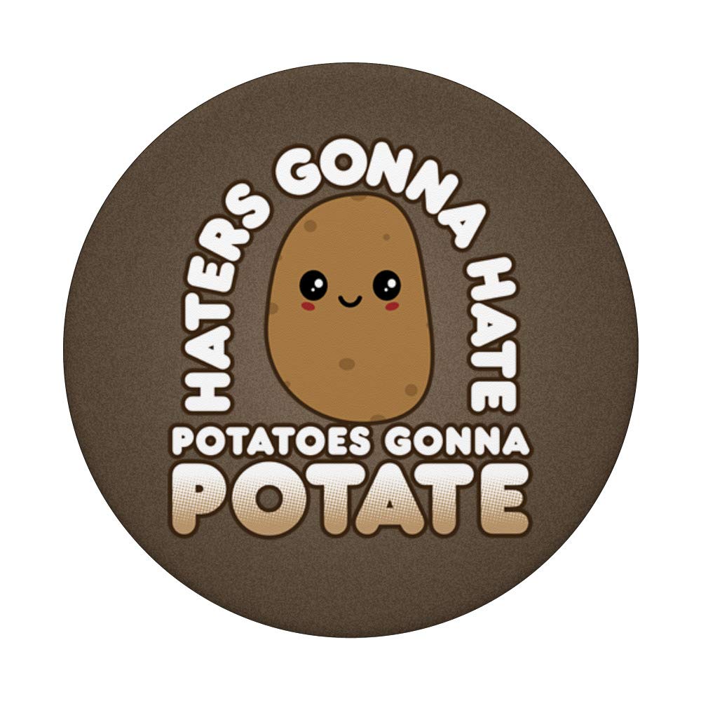 Kawaii Potato Haters Gonna Hate PopSockets - Swappable PopGrip for Phones - Cute Anime Design for Everyday Use & Gifts