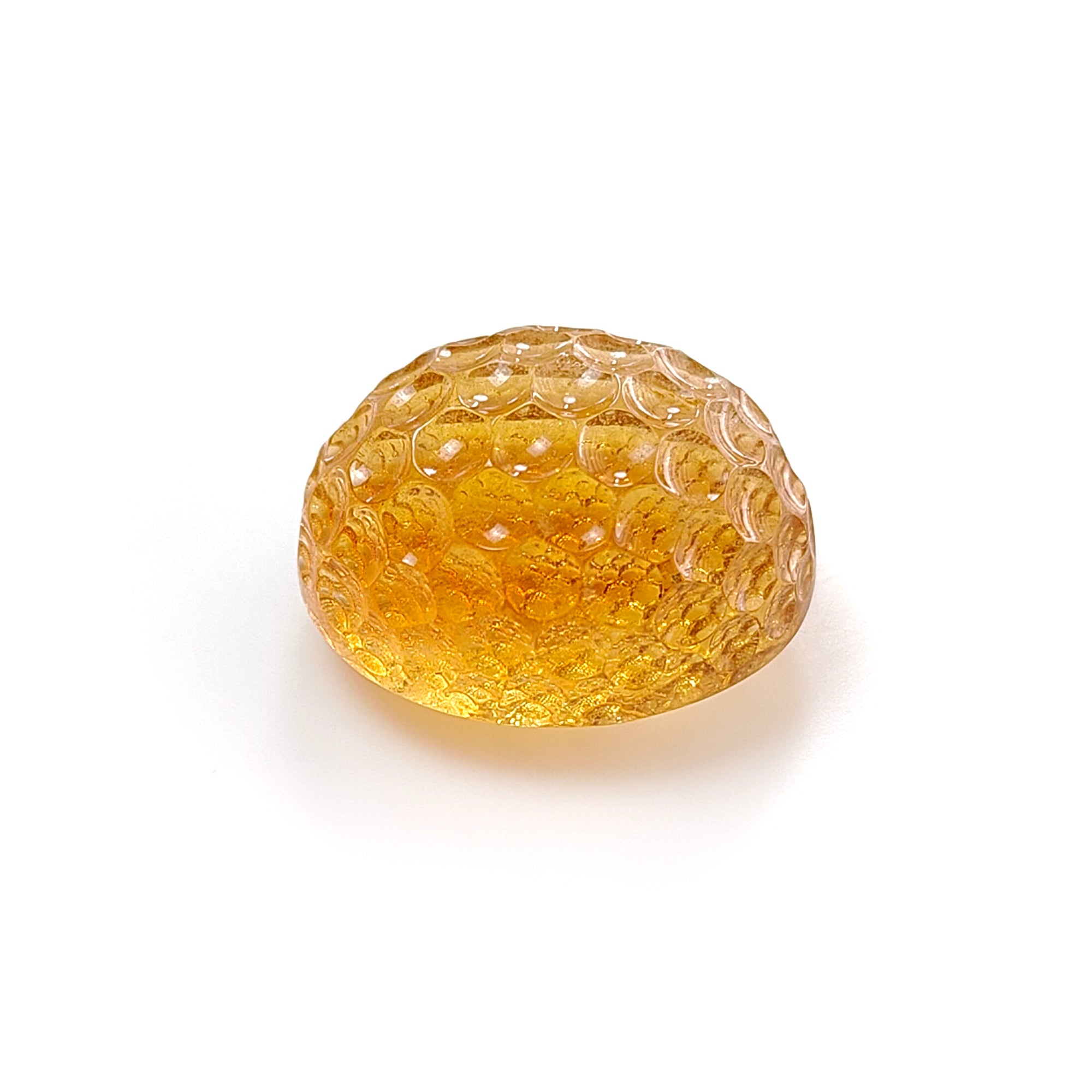 Natural Untreated Citrine & Amethyst Quartz Gemstone Carving - Handcrafted Oval Shape for Jewelry Making (1pc) | Healing Crystal, Meditation Stone, Spiritual Gift