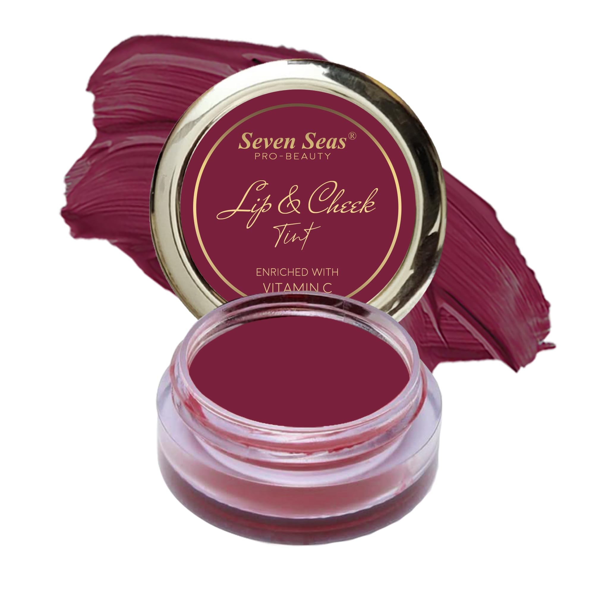 Seven Seas Lip & Cheek Tint - Vitamin C & Essential Oils for Lips, Eyelids & Cheeks - Matte Finish Natural Glow (Calypso Pink) | Perfect for Daily Makeup & On-The-Go Touch-Ups