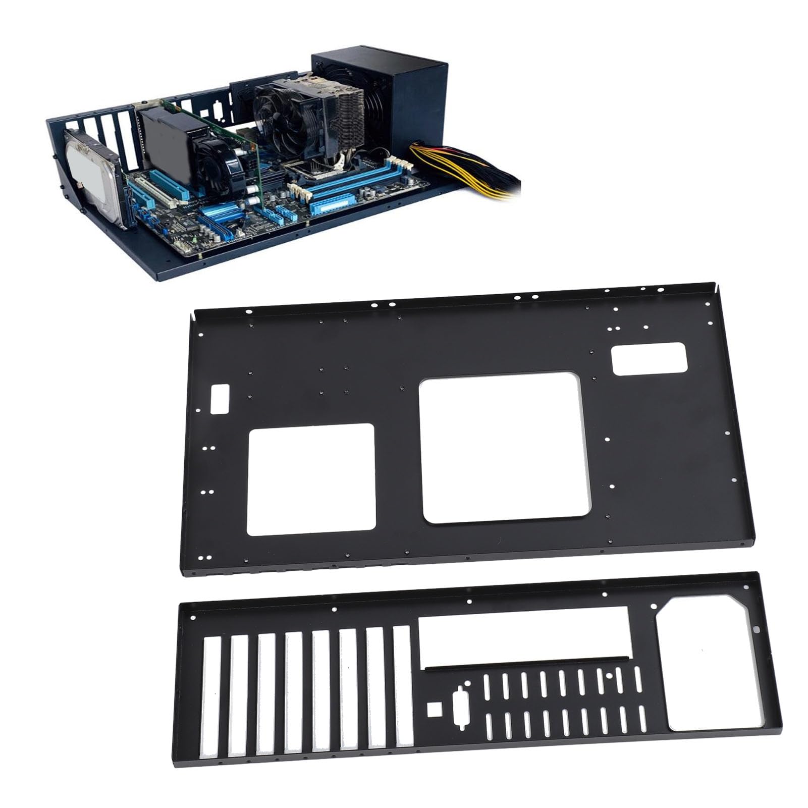 DIY Gaming Computer Case - ATX Open Chassis Rack for X79/X99 Dual Server Motherboards | Supports ATX, Micro ATX & ITX | Perfect for Custom PC Builds & Gaming Rigs