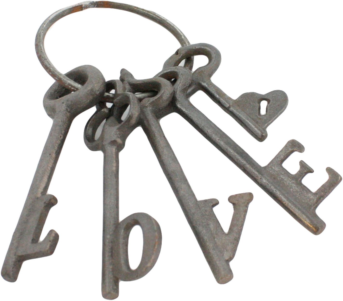 HomArt Decorative Love Key Set - Handcrafted Cast Iron Wall Art for Home Decor | Perfect for Valentine's Day, Wedding Gifts & Rustic Interior Design