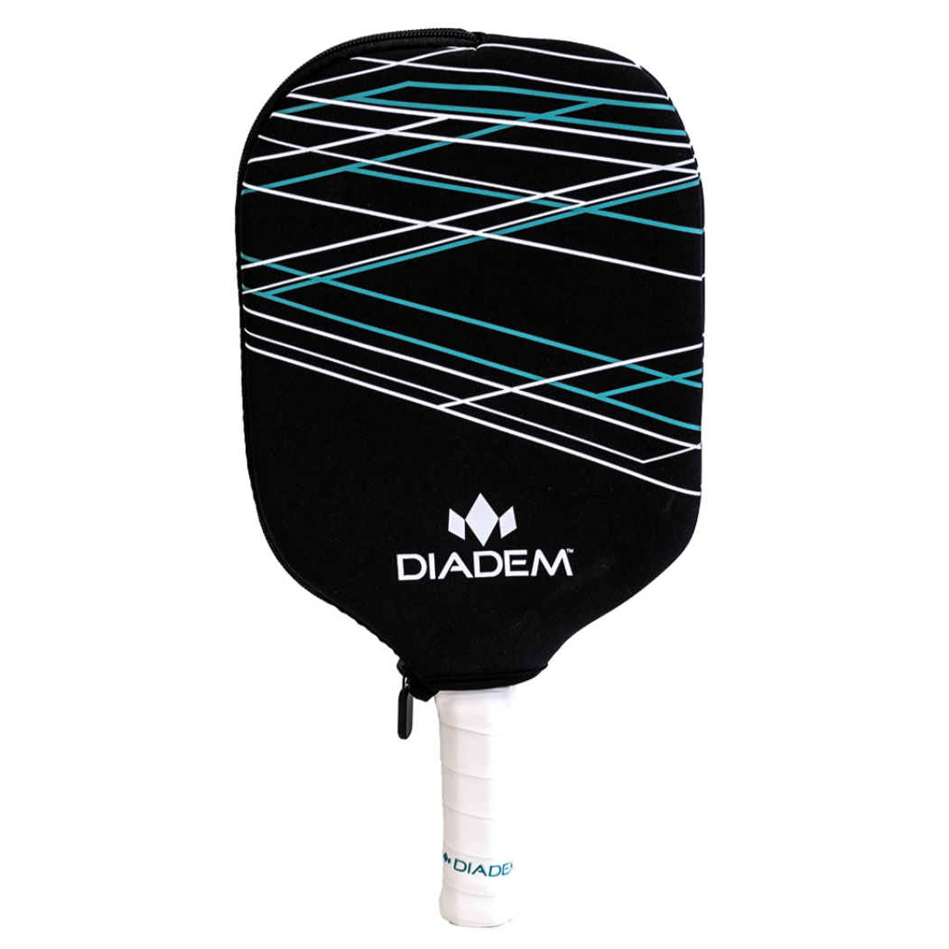 Premium Diadem Pickleball Paddle Cover - Black & Teal Court Colors - Protective Case for Paddles - Perfect for Storage & Travel to Pickleball Games