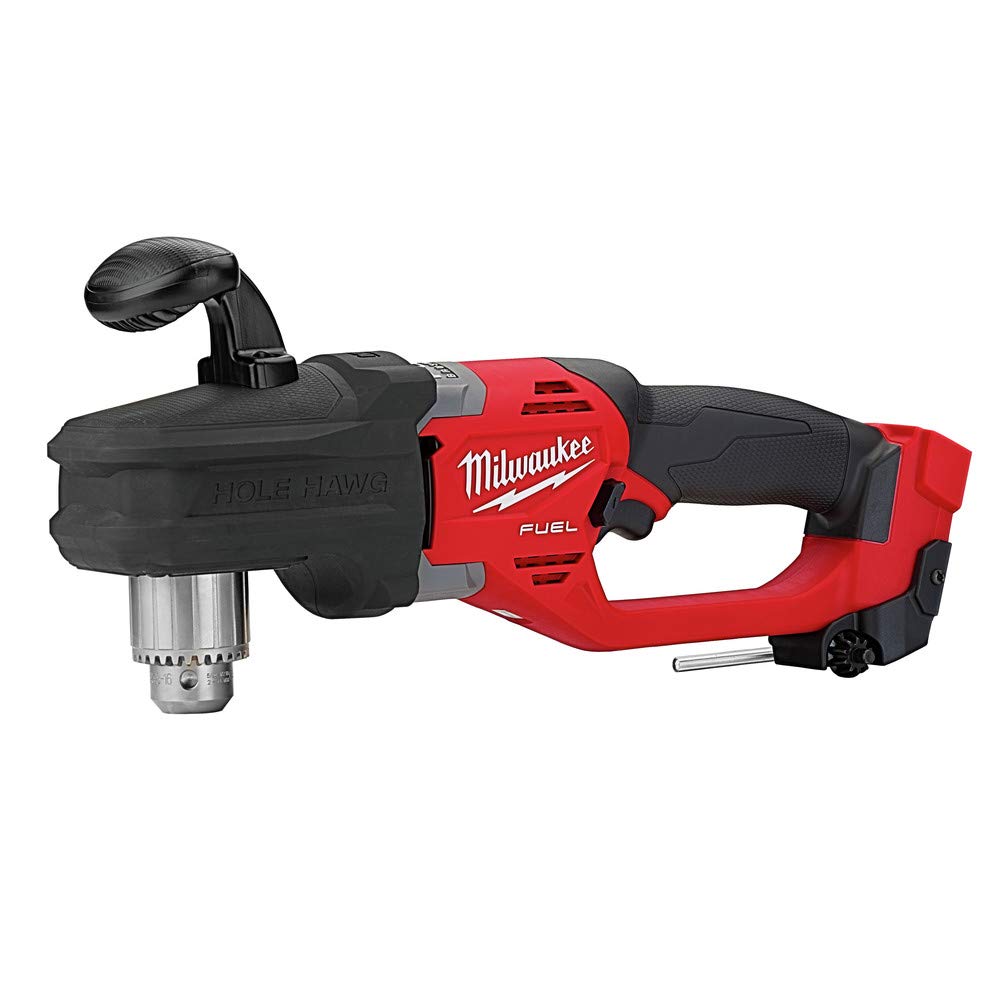 Milwaukee 2807-20 M18 FUEL HOLE HAWG Brushless Cordless Right Angle Drill - 1/2 Inch Chuck, 18V Lithium-Ion Battery (Tool Only) - Perfect for Tight Spaces, Plumbing, Electrical Work & Construction Projects