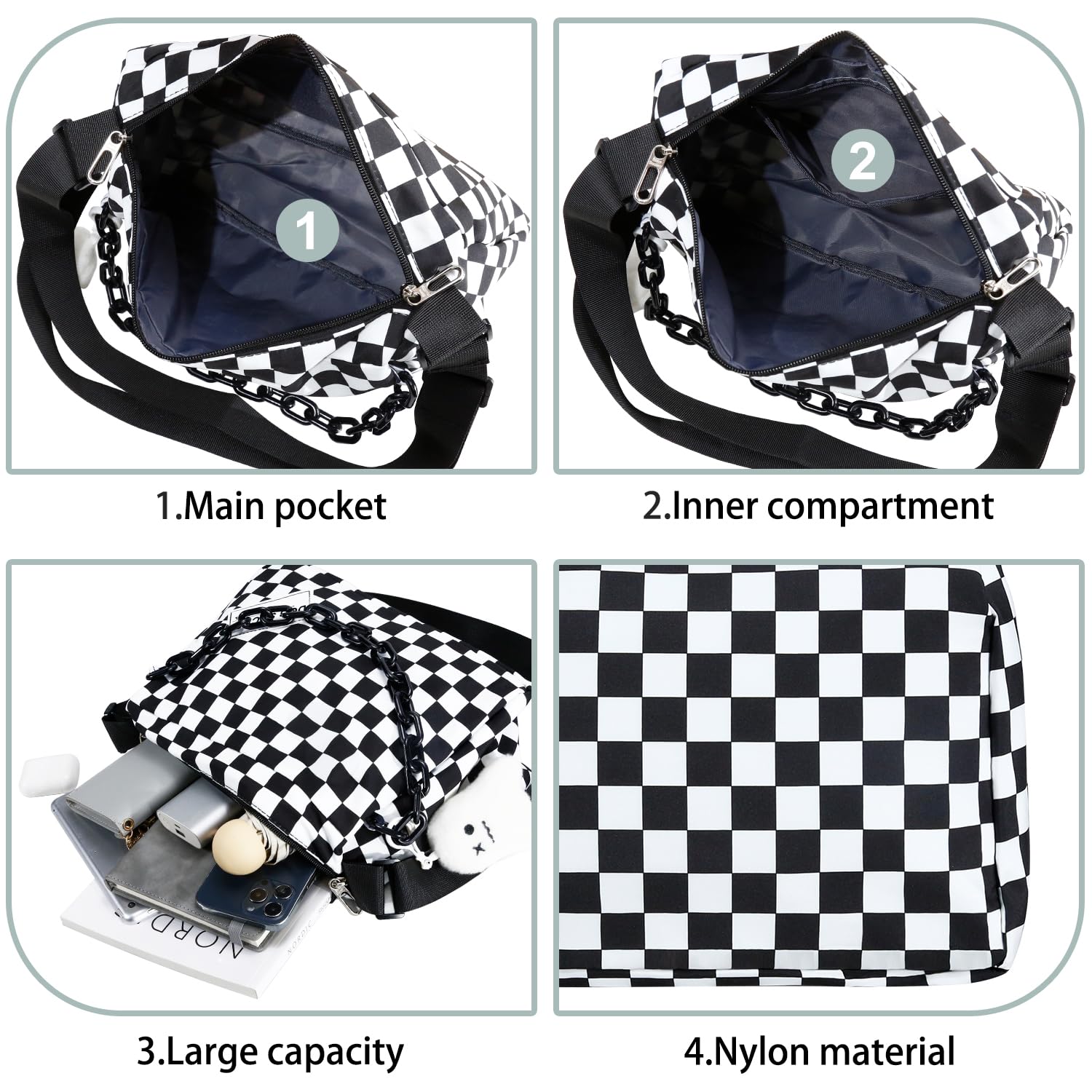 DOB SECHS Women's Small Crossbody Purse - Stylish Messenger Shoulder Bag for Daily Use, Travel & Shopping - Compact & Lightweight Design with Adjustable Strap