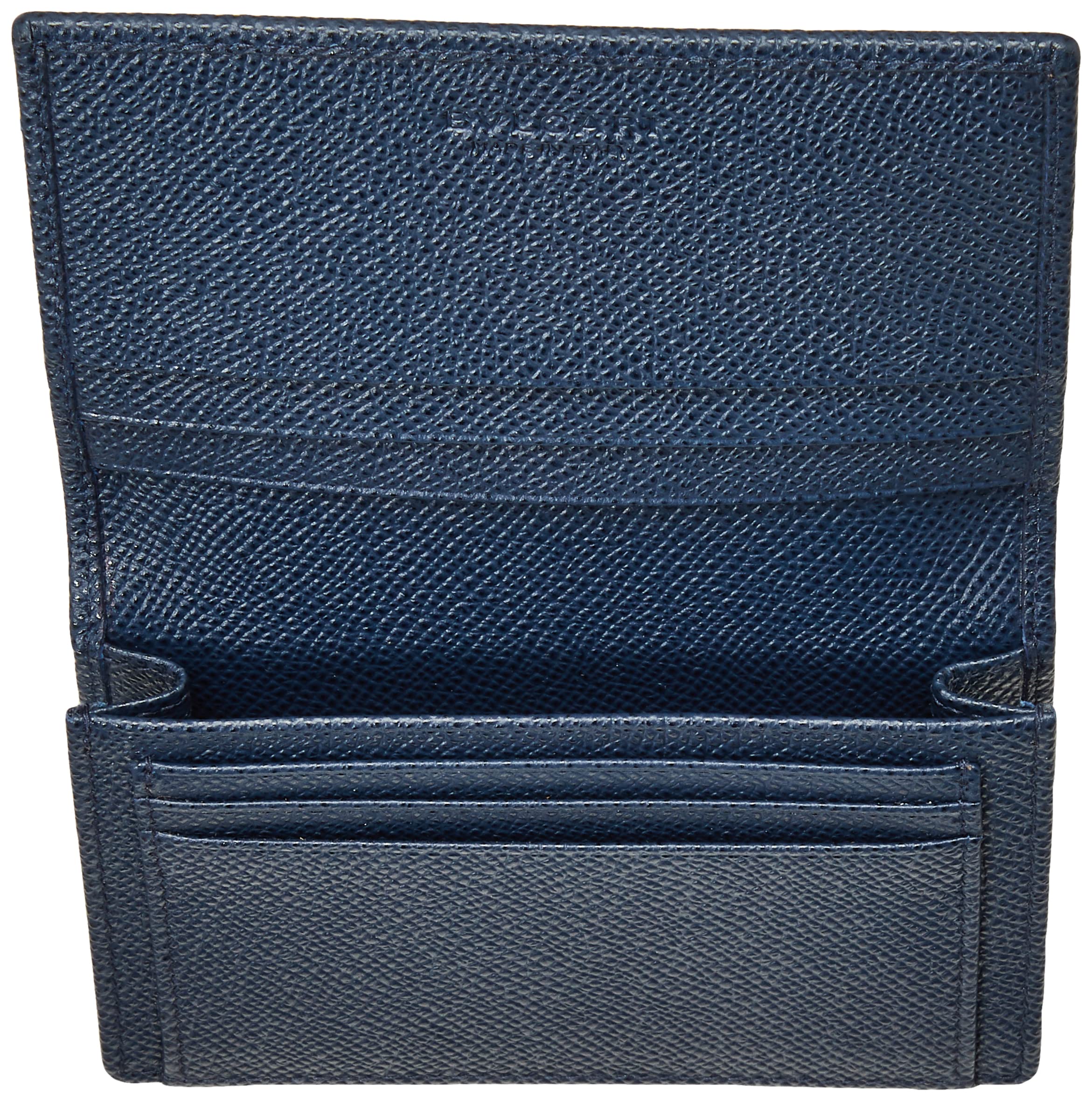 BVLGARI Men's Leather Business Card Holder - Luxury Slim RFID Blocking Wallet for Professional & Executive Use - Perfect for Office, Meetings & Networking Events
