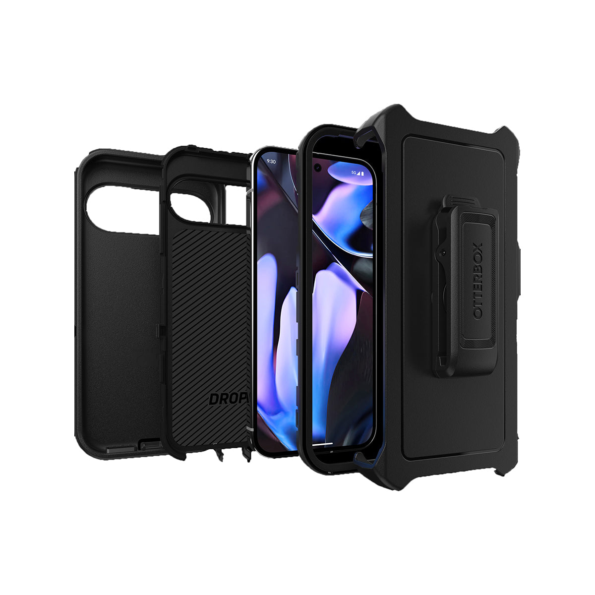 OtterBox Defender Series Rugged Protective Phone Case for Google Pixel 9 XL - Black | Shockproof & Drop Protection | Perfect for Outdoor Adventures, Construction Work & Active Lifestyles