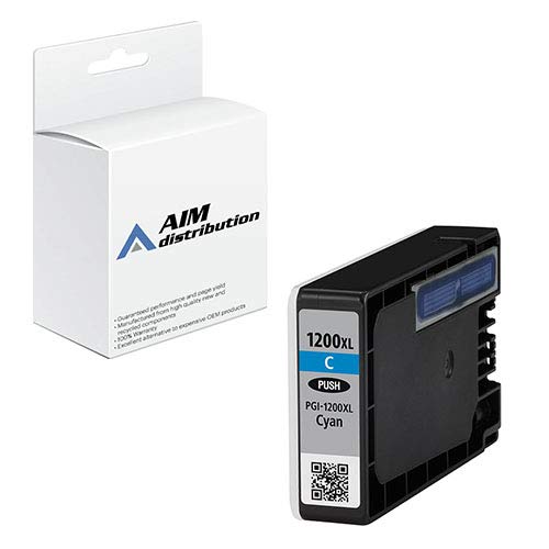 Generic AIM Compatible Replacement Ink Cartridge for Canon PGI-1200C Cyan High Yield (900 Page Yield) - Perfect for Home & Office Printing, Documents, Photos & Crafts