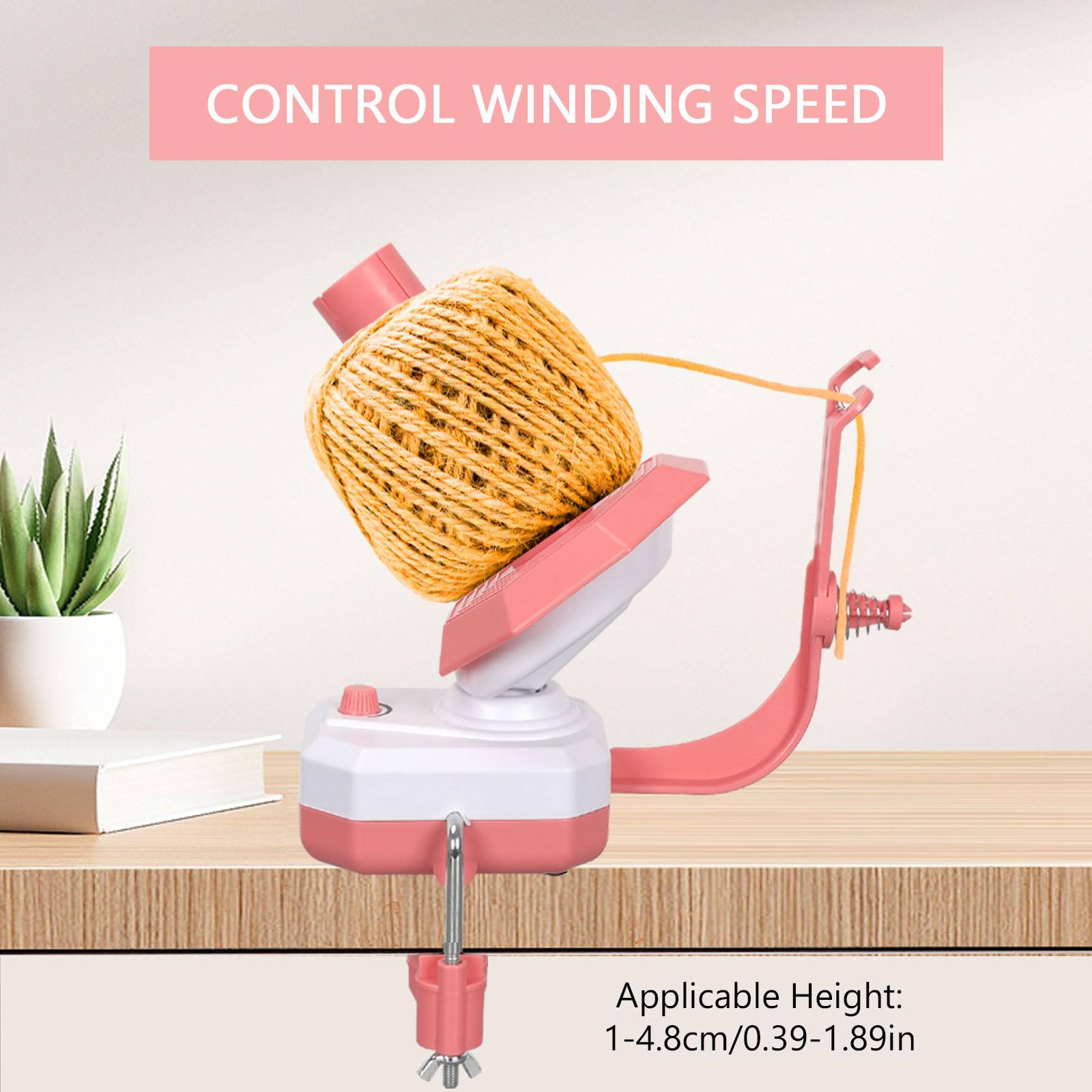 Electric Yarn Ball Winder for Crocheting - Automatic Yarn Cake Winder with Stepless Speed & Dual-Spring Tension - 10oz Large Capacity Yarn Spinner for Knitting & Weaving - Perfect for Crafters & Crochet Lovers (Ideal for Home Use, DIY Projects & Gift Making)