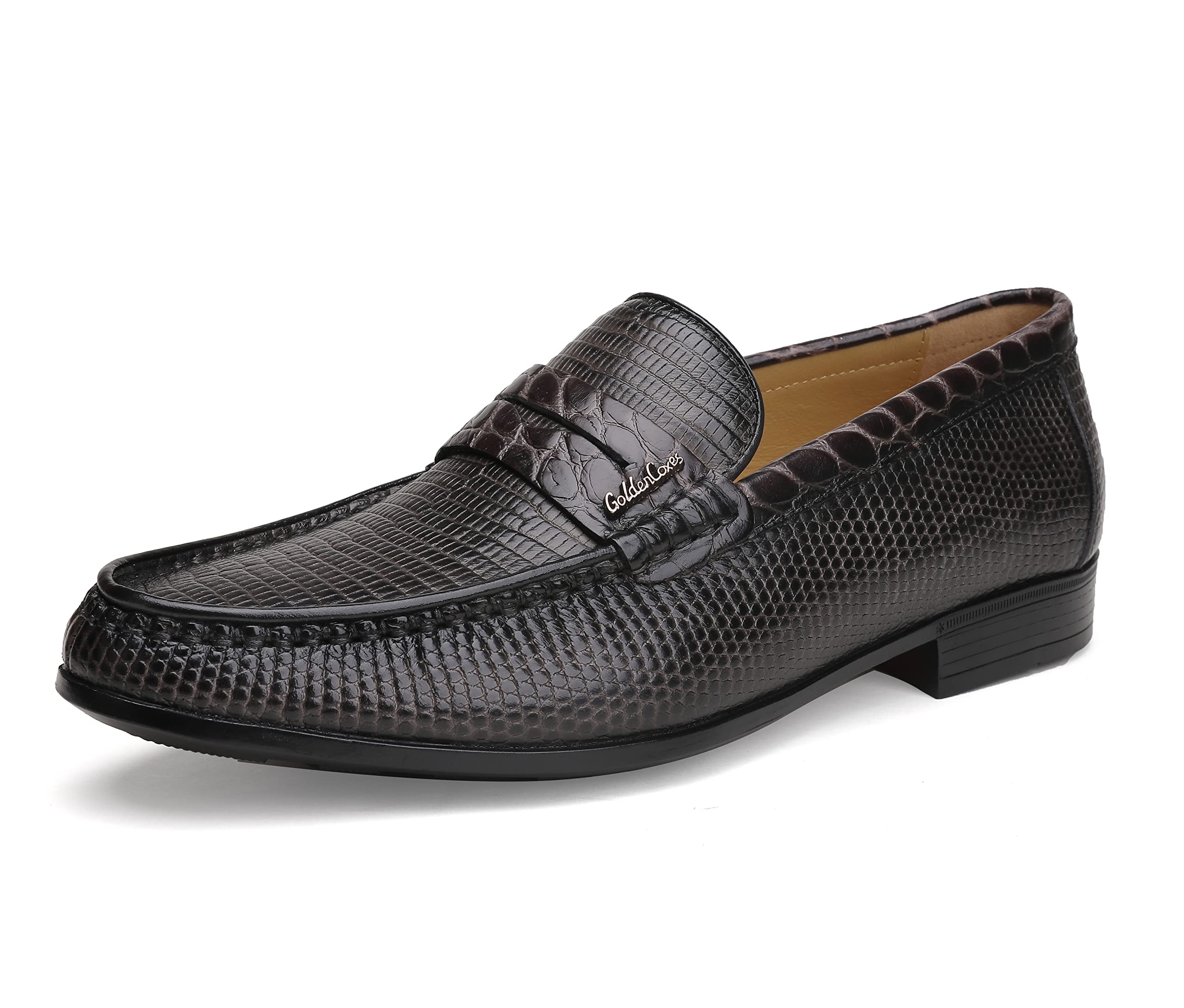 Men's Black Leather Loafers - Handcrafted Penny Slip-On Dress Shoes for Wedding & Party | Classic Comfort & Style for Formal Occasions