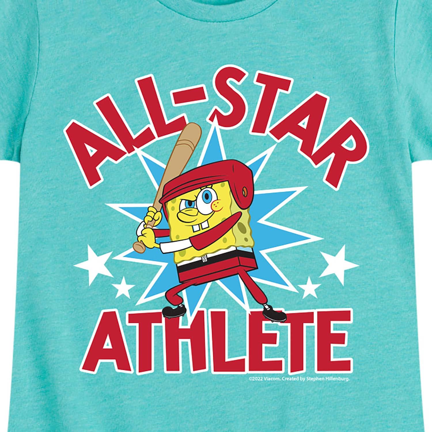 Spongebob Squarepants American All Star Graphic T-Shirt for Toddler & Youth Girls | Soft Cotton Short Sleeve Top | Casual Wear, School Outfits & Playdates