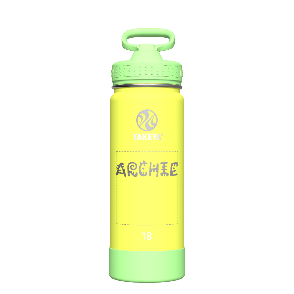 Glow in The Dark Water Bottle with Straw Lid for Kids - Customizable Name, Perfect for School, Sports & Outdoor Activities