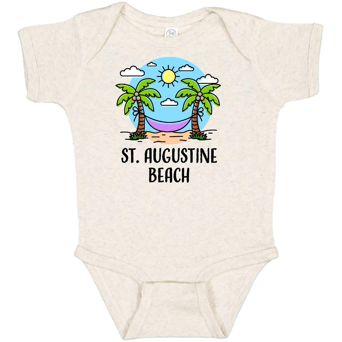 Inktastic Summer Vacation in St Augustine Beach Baby Bodysuit - Cute Infant Onesie for Beach Trips & Family Vacations - Soft Cotton Baby Outfit for Boys & Girls
