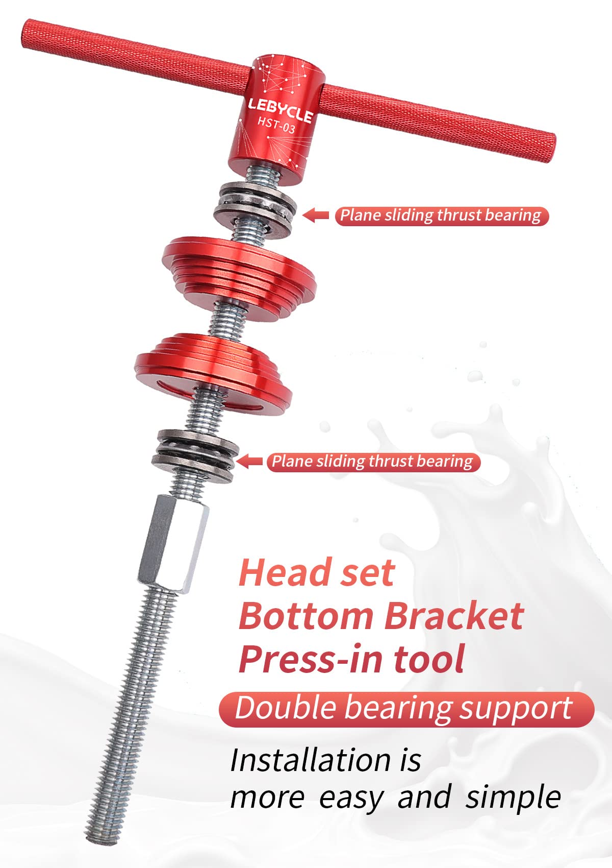 Bike Headset Cup and Bottom Bracket Press Tool - Professional Bicycle Bearing Installation Kit for Bike Repair & Maintenance | Perfect for DIY Mechanics and Bike Shops