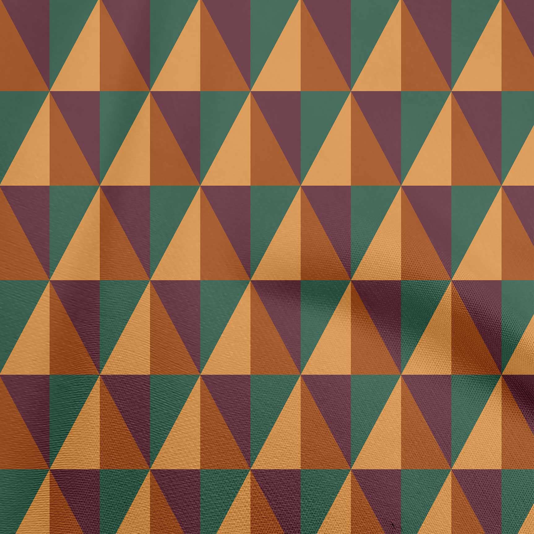 oneOone Polyester Spandex Orange Geometric Print Fabric - 56 Inch Wide for Sewing, Craft Projects & DIY (4398) | Perfect for Quilting, Upholstery, Fashion Design & Home Decor