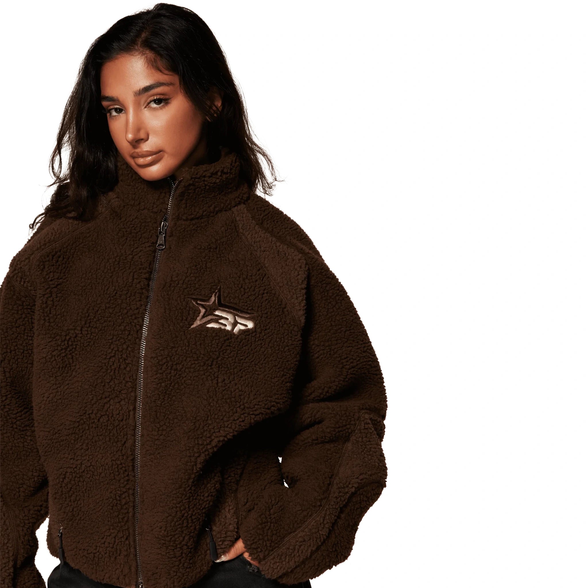 Broken Planet Mocha Polar Fleece Jacket - Soft & Warm Winter Outerwear for Men & Women - Perfect for Hiking, Camping & Outdoor Activities