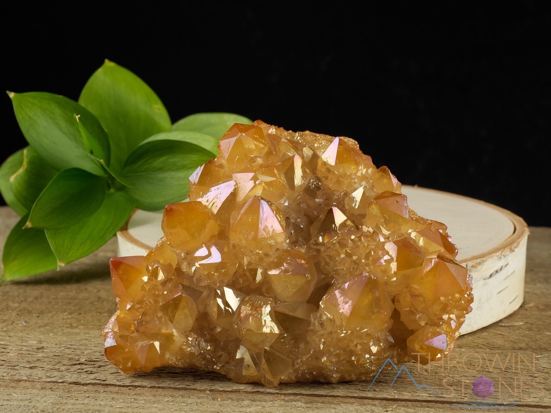 Orange Tangerine AURA QUARTZ Crystal Cluster - Rainbow Healing Stone, Natural Spirit Quartz Specimen for Meditation, Reiki, Home Decor & Gift (R0510) | Perfect for Crystal Grids, Energy Healing & Spiritual Practices