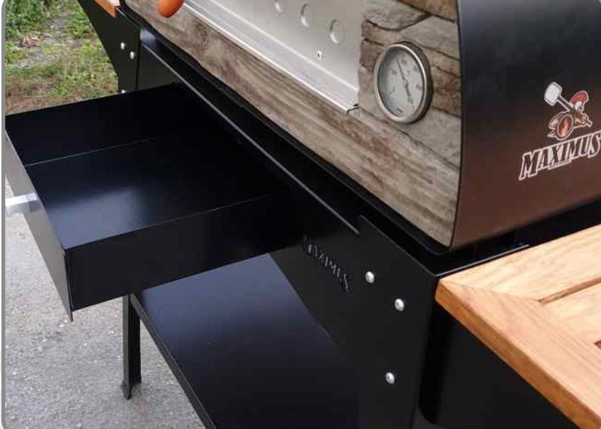Maximus Arena Mobile Pizza Oven Stand - Portable Outdoor Pizza Oven Cart with Wheels for Backyard, Camping & Tailgating Parties