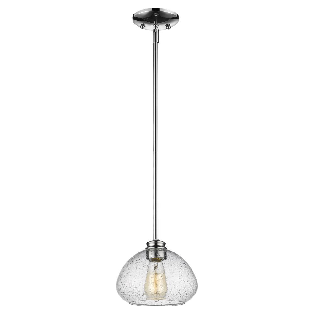 6.5 Inch Mini Pendant Light with Clear Glass Shade - Modern Hanging Fixture for Kitchen Island, Dining Room, Bar Counter & Bedroom Lighting