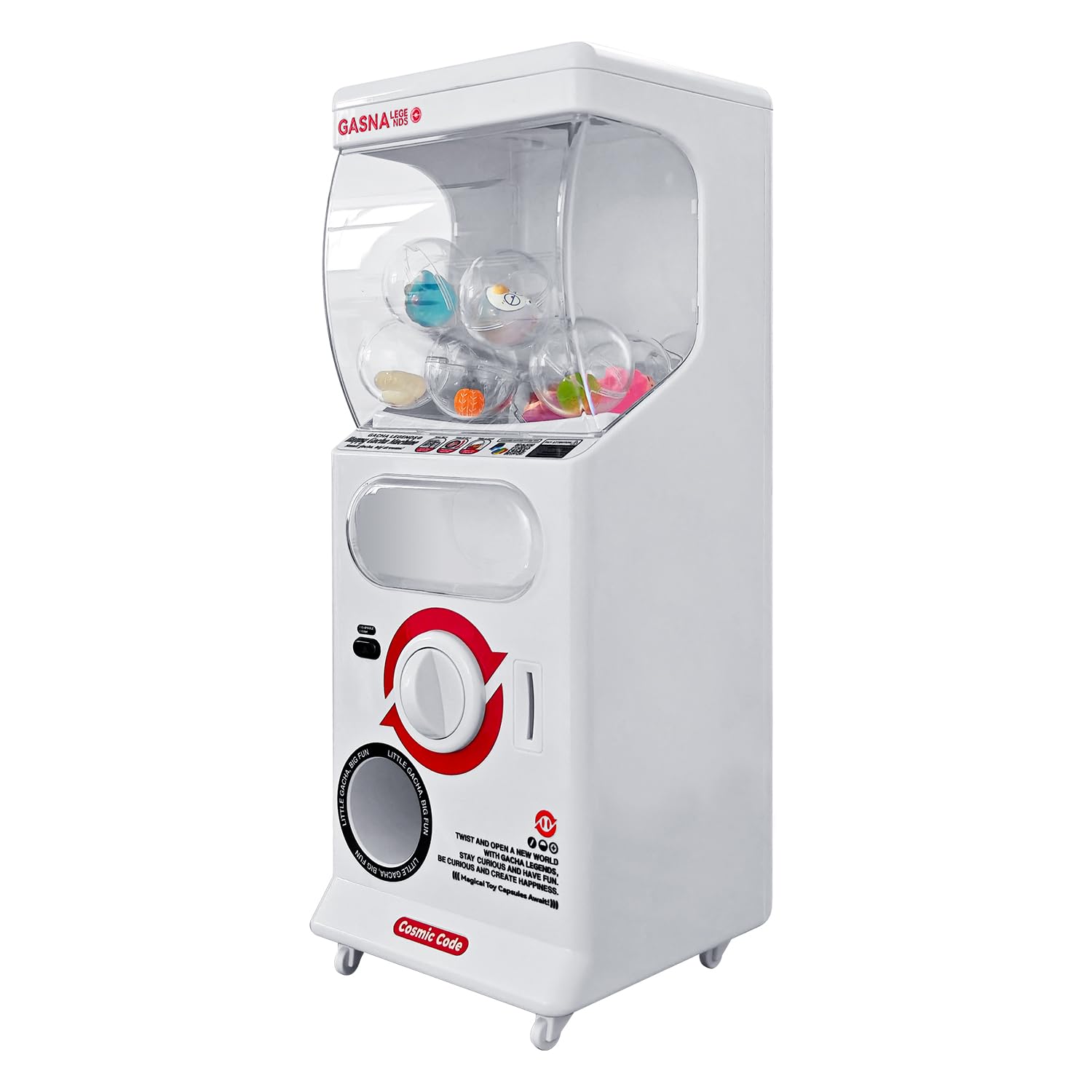 Mini Coin Operated Vending Machine for Kids & Adults - 25 Cent Gumball Prize Dispenser, Arcade Toy with Sensory Fidget Features - Perfect for Birthday Gifts, Party Favors, and Classroom Rewards
