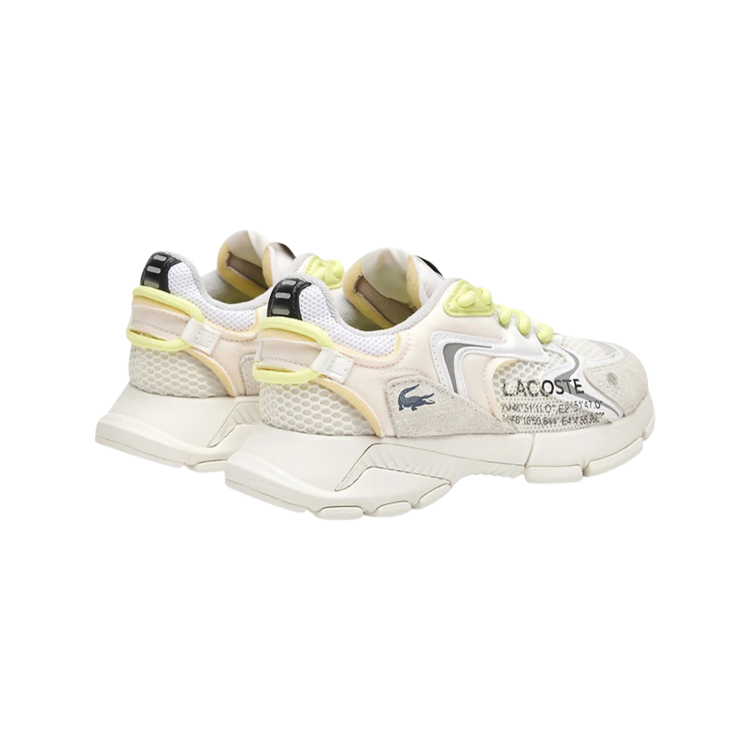 Lacoste Women's L003 NEO 223 Sneakers in Off White, Volt Green & Black - Stylish Casual Shoes for Women | Perfect for Everyday Wear, Work & Outdoor Activities