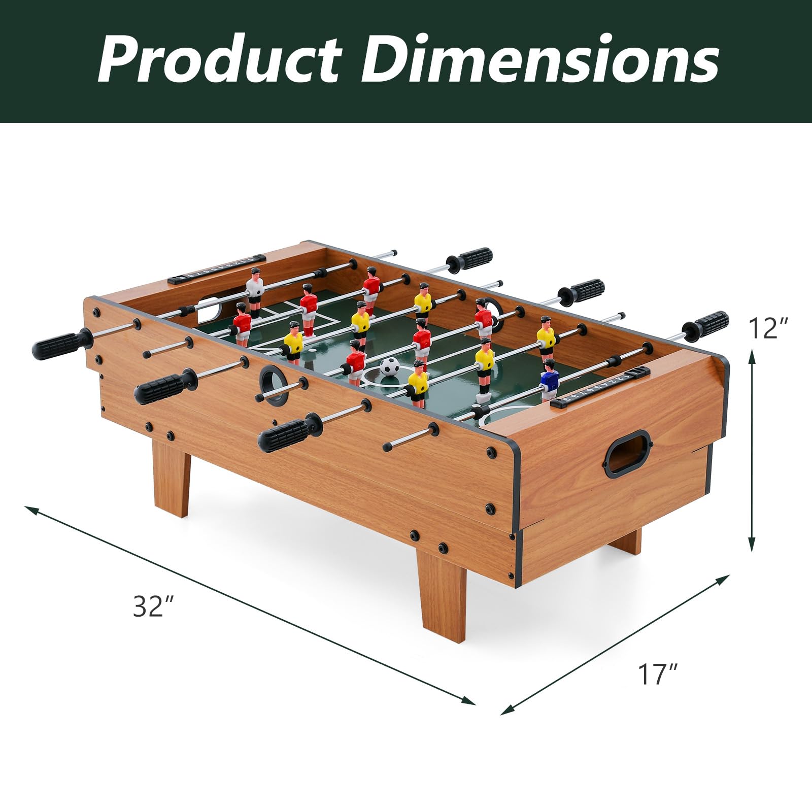 Goplus 4-in-1 Multi Game Table Set - Pool Billiards, Air Hockey, Foosball & Table Tennis Combo - Stackable Arcade Tabletop for Home, Game Room, Family Party & Indoor Entertainment