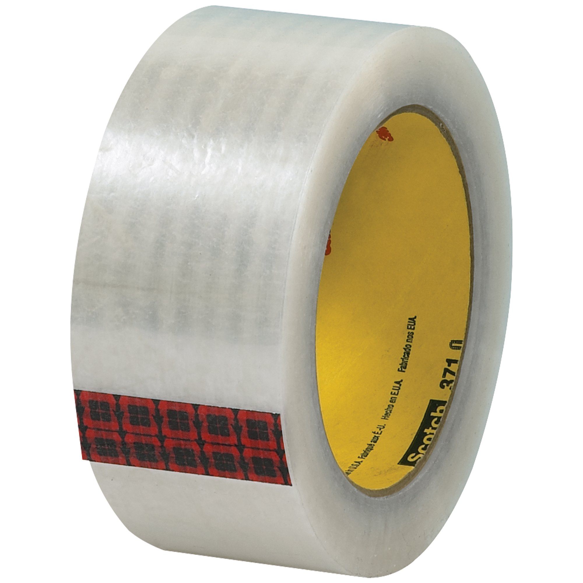 371 Carton Sealing Tape - 1.9 Mil Thick, 2 Inch x 110 Yards Clear Packing Tape - 36 Rolls per Case - Ideal for Shipping Boxes, Moving & Storage by Christmas Packaging