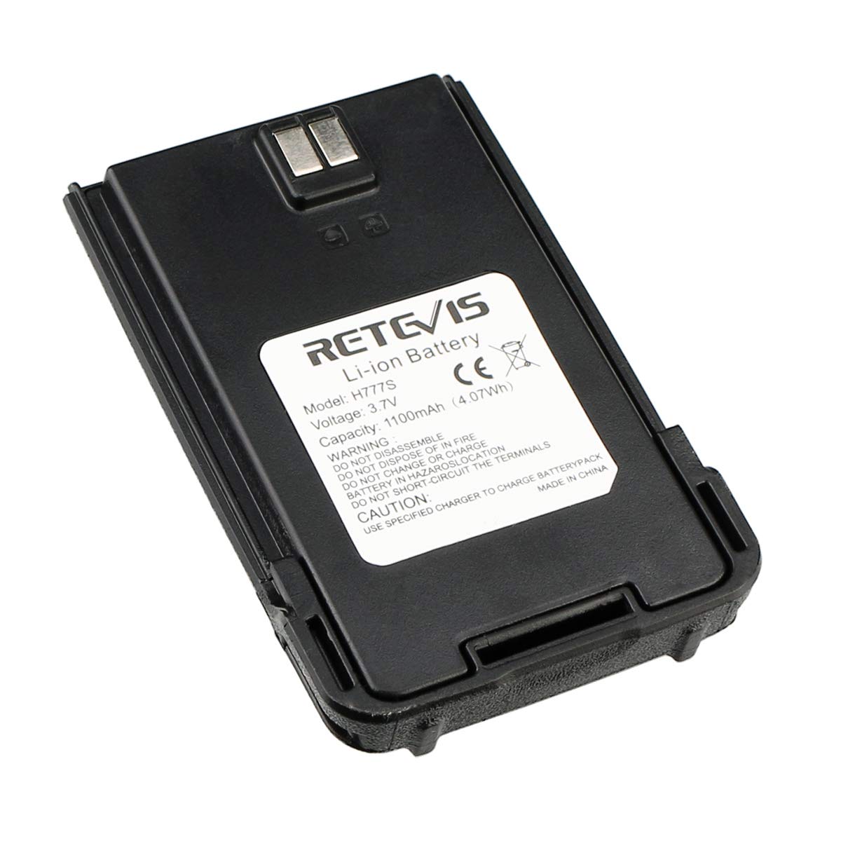 Retevis H-777S Walkie Talkie Battery - 1100mAh Rechargeable Battery for 2 Way Radios, 3.7V Replacement Battery (1 Pack) - Perfect for Outdoor Adventures, Construction Sites, and Emergency Communication