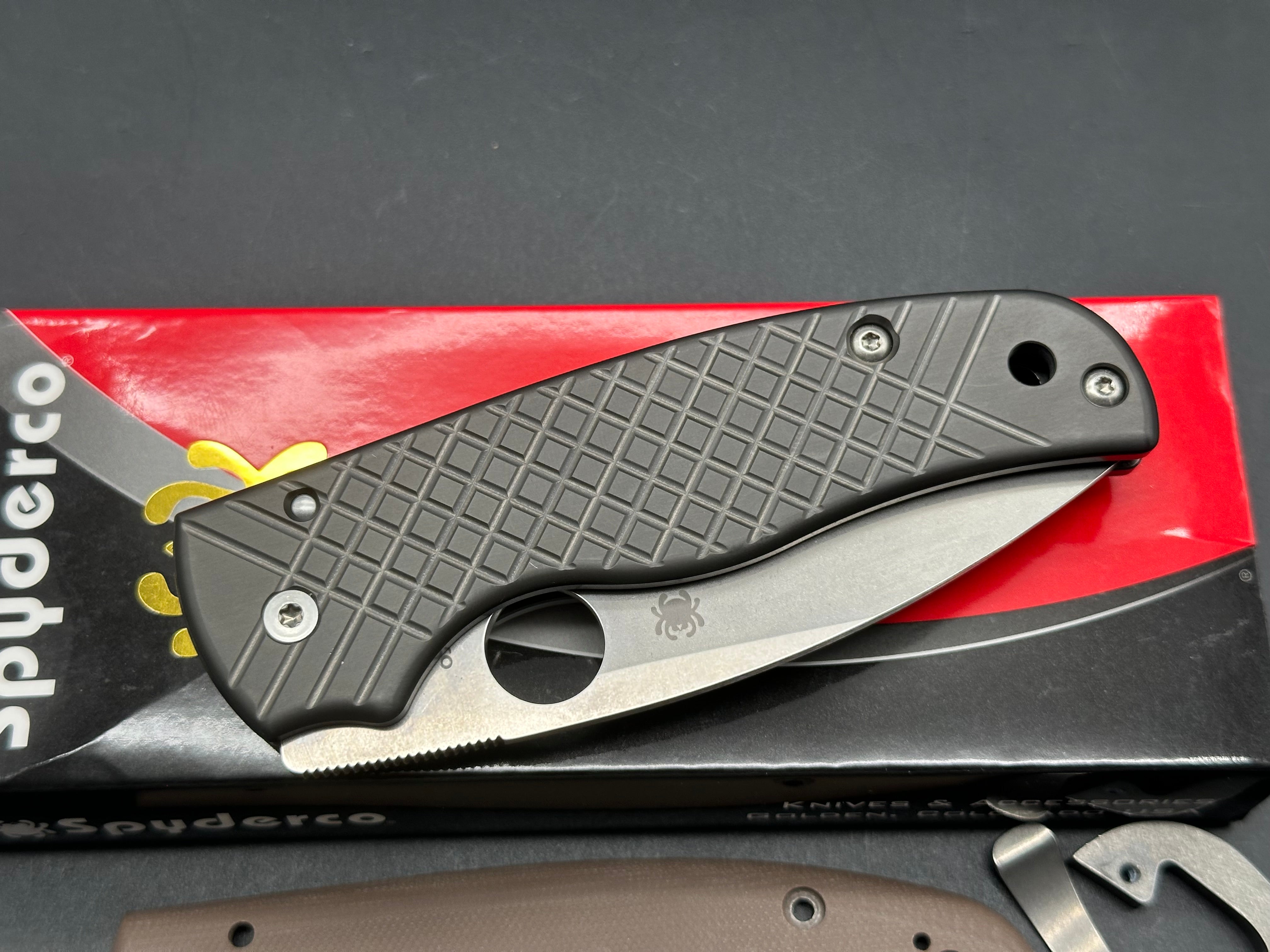 Spyderco Shaman Folding Knife - S15V Steel Blade with Meton Boss Zirconium Scales, Backspacer & Clip | EDC, Outdoor Survival, Tactical Use