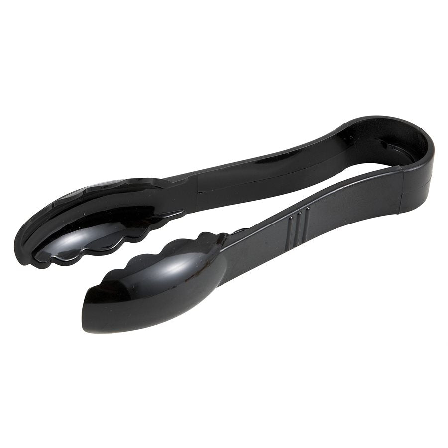 Winco 6-Piece Serving Tongs Set - Premium Stainless Steel Kitchen Utensils for Cooking, BBQ, Buffet & Salad - Black CVST 6K - Ideal for Restaurants, Catering & Home Use