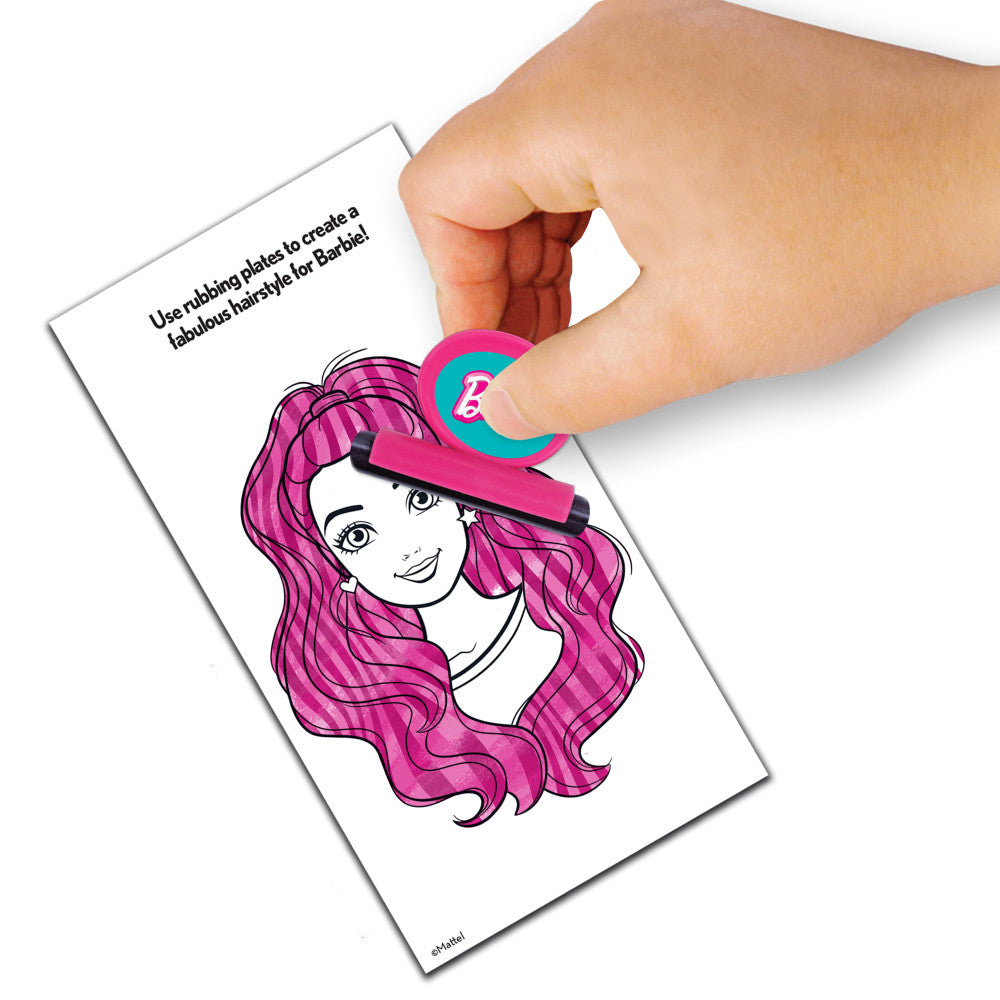 Barbie Fashion Creation Portfolio with Rubbing Plates - Design & Customize Outfits for Kids | Creative Dress-Up Play & DIY Fashion Design for Girls