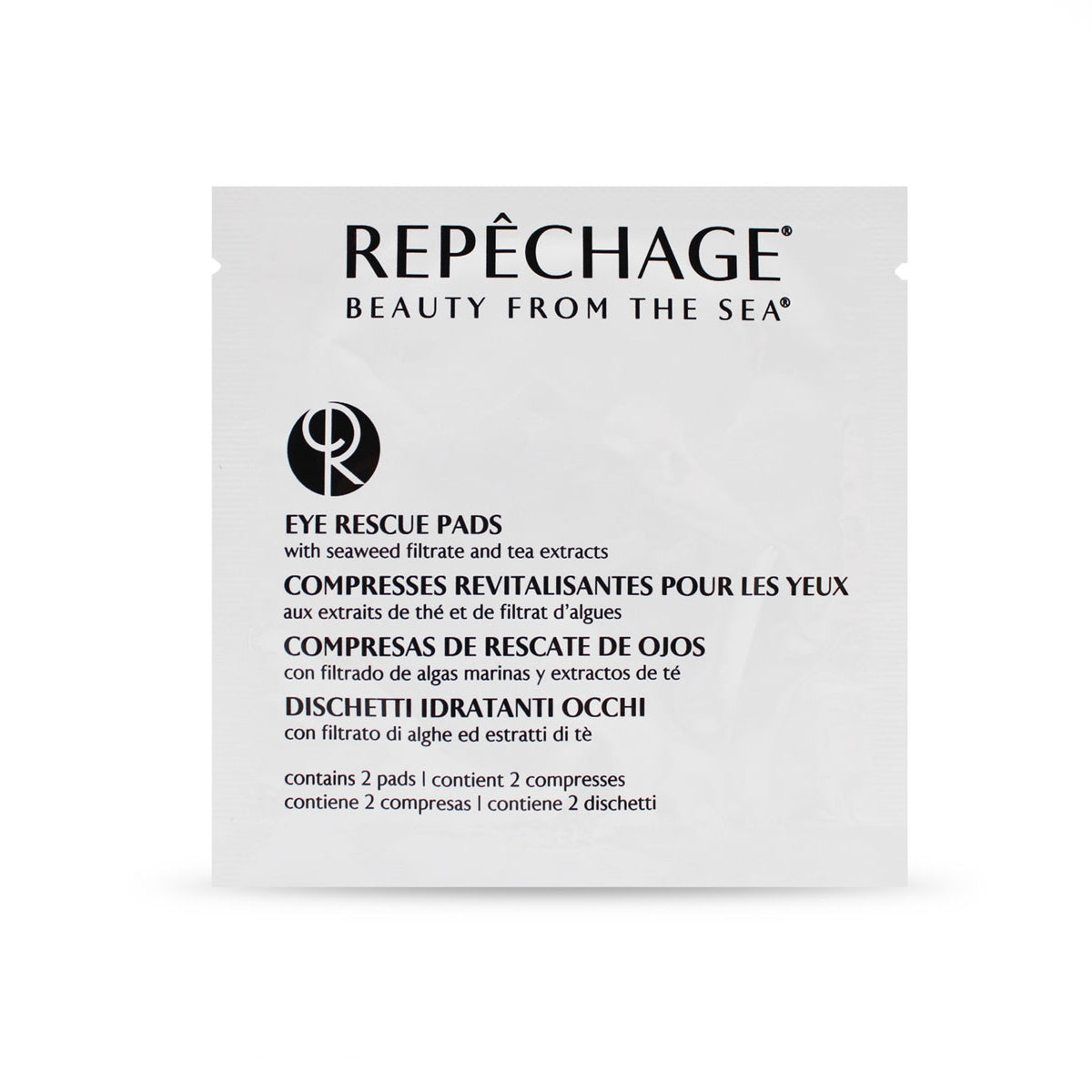 Eye Rescue Pads with Seaweed Filtrate & Tea Extracts - Soothing Gel Eye Masks for Dark Circles & Puffiness - Perfect for Travel, Work Breaks & Nighttime Skincare (10 Individual Sachets)